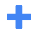transparent block with blue cross