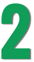 green number two on transparent background