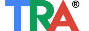 TRA blue green and red logo with registration mark