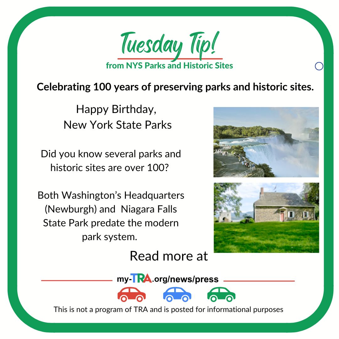 NYS State Parks and Historic Sites Celebrating 100 Years - TRA