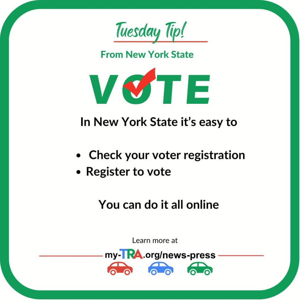 in New York State you can check your registration and register to vote online 