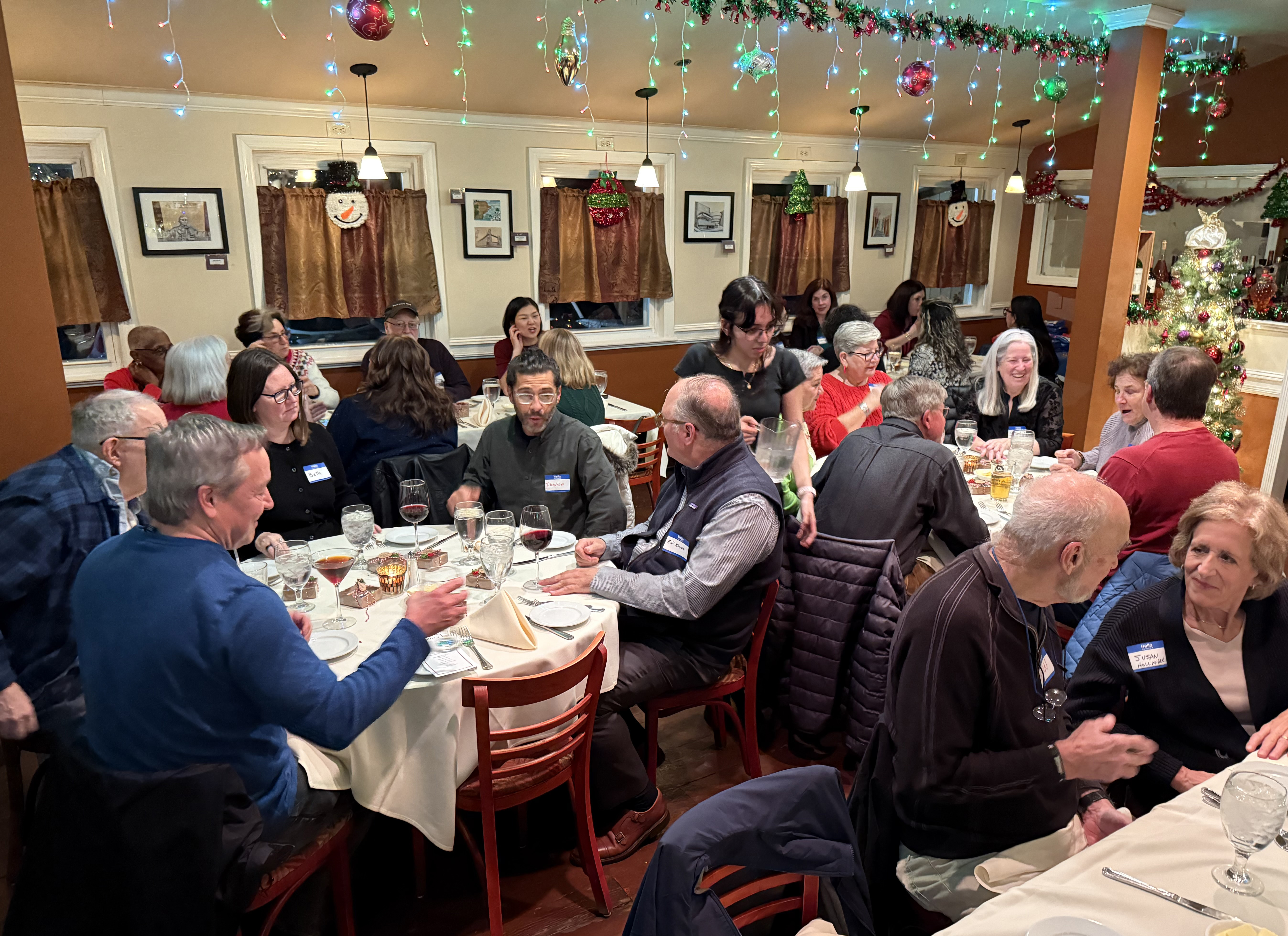 over view of room at TRA winter volunteer luncheon 2025